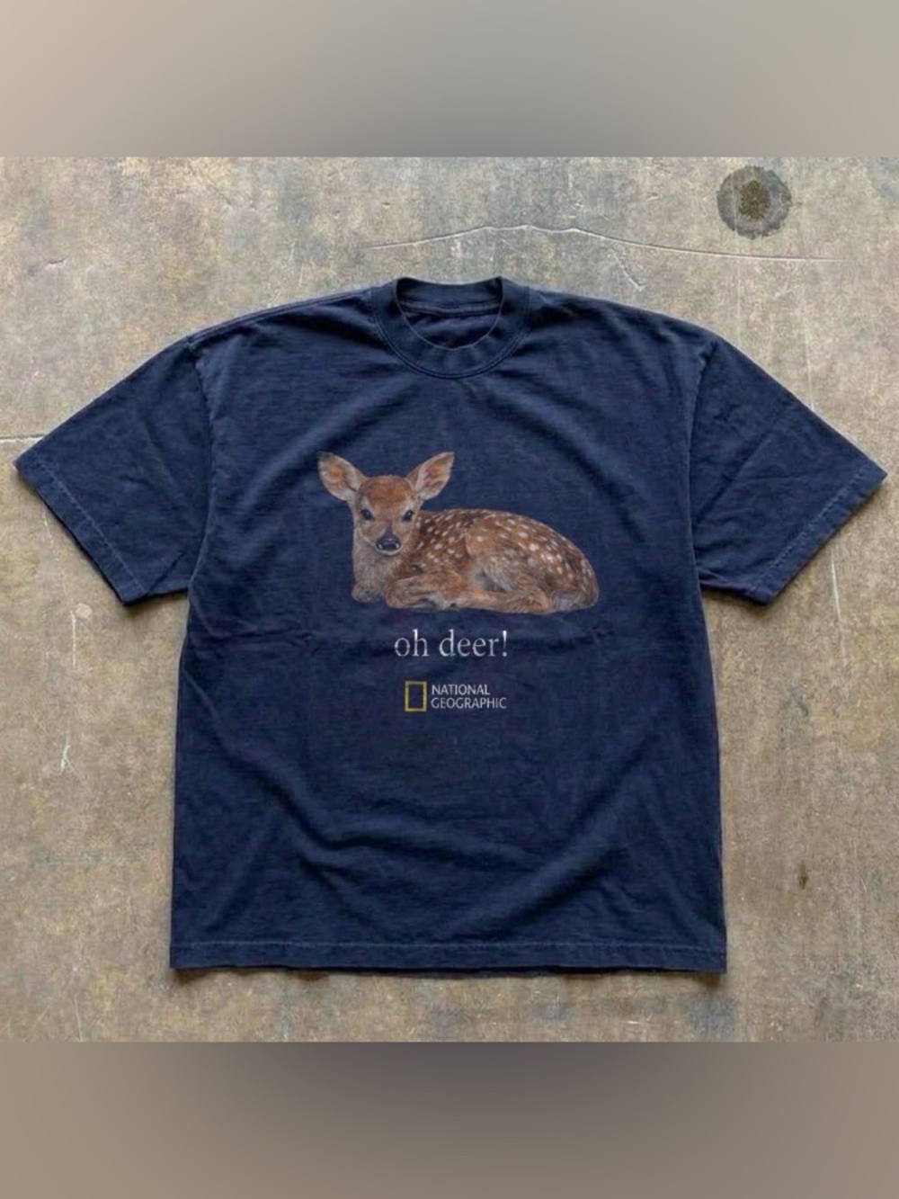Vintage Style Oh Deer National Geographic Graphic T-Shirt